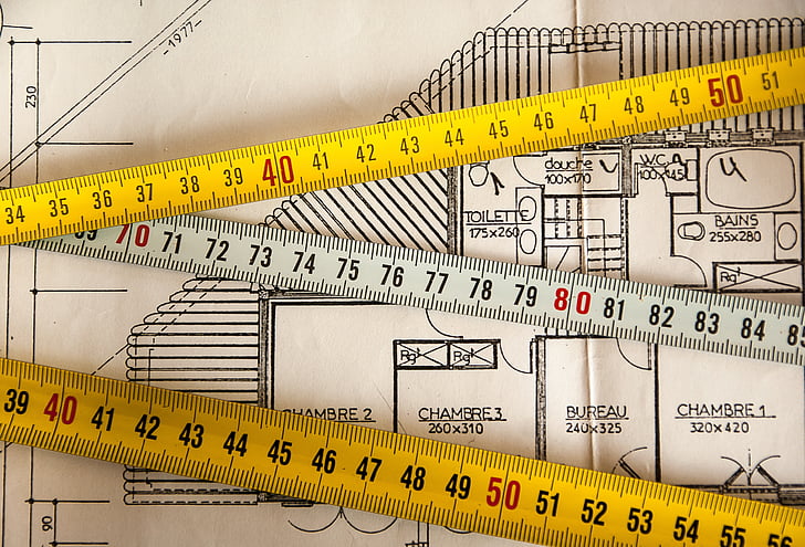 inches to feet measurement blueprint 