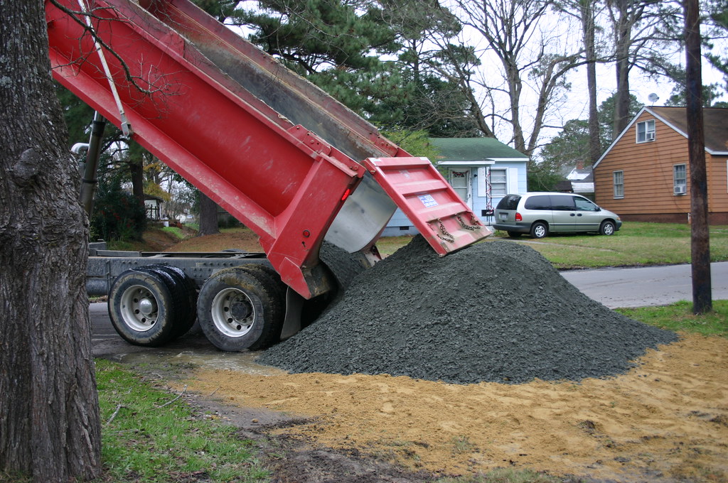 gravel delivery near me - truck load of gravel
